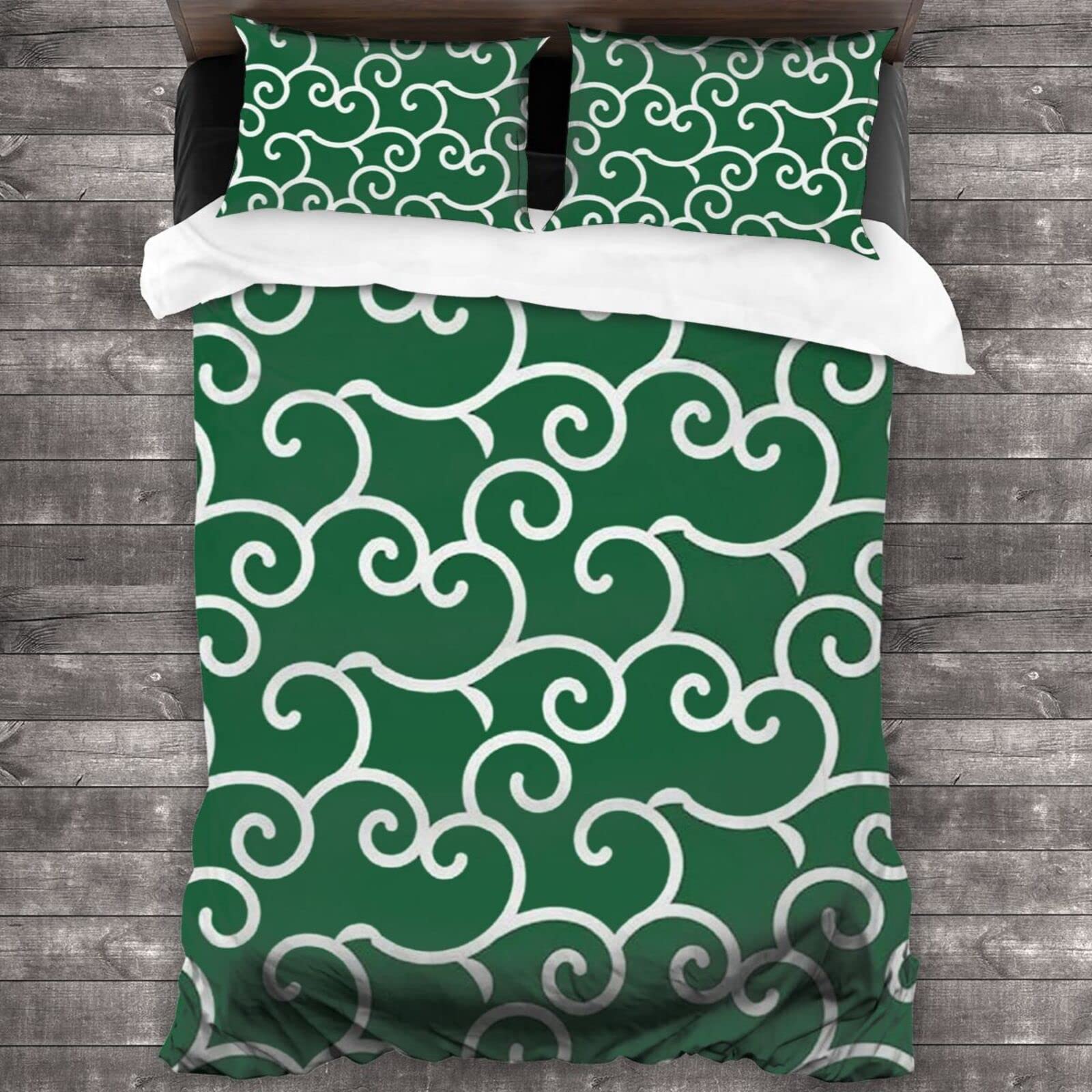 Amazon｜和柄 緑 唐草模様 布団カバー 3点セット シングル 寝具カバー