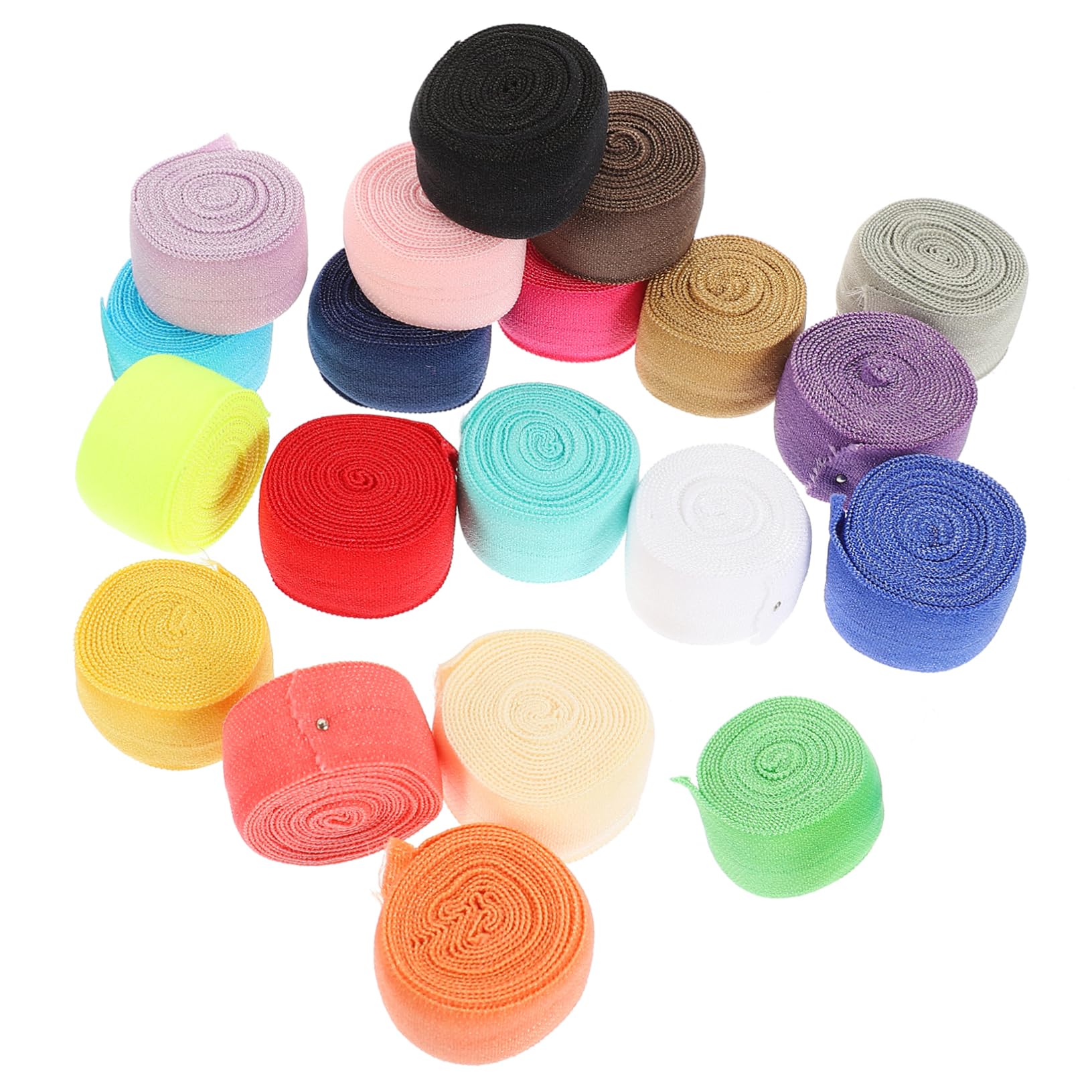 NUOBESTY 5 Juegos Cinta Elástica Manos Mini Cuerdas Elásticas Coser Banda Elástica Bandas Elásticas Banda Elástica Ancha Y Plana Sombrero Elástico Pretina Nylon Colorful 20 Rollos * 5