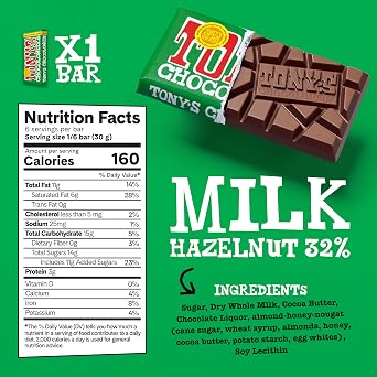 Tonys Chocolonely Super Duper Milk Chocolate Candy Bar Bundle, Milk & White Chocolate With Sea Salt, Caramel, Pretzel Toffee, Almond, Hazelnut, Made From Quality Fairtrade Cocoa, 6 Bars, 6.35 Oz Each