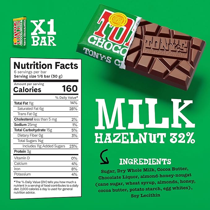 Tony's Chocolonely Super Duper Milk Chocolate Bundle, 6 Barras, 6.35 Oz C/U miniatura 5