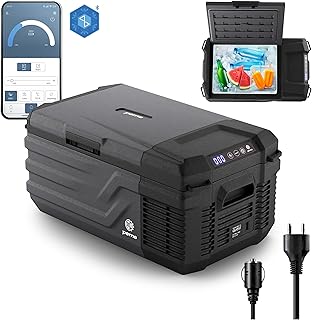 peme Kühlbox Auto Kompressor Elektrisch Kuhlbox Mini Camping Kühlschrank Tragbar Kühltruhe Groß M Autokühlschrank Gefrierbox Outdoor mit Strom Steckdose LCD Display 12 24V 220 240 V 15,3L – Quest