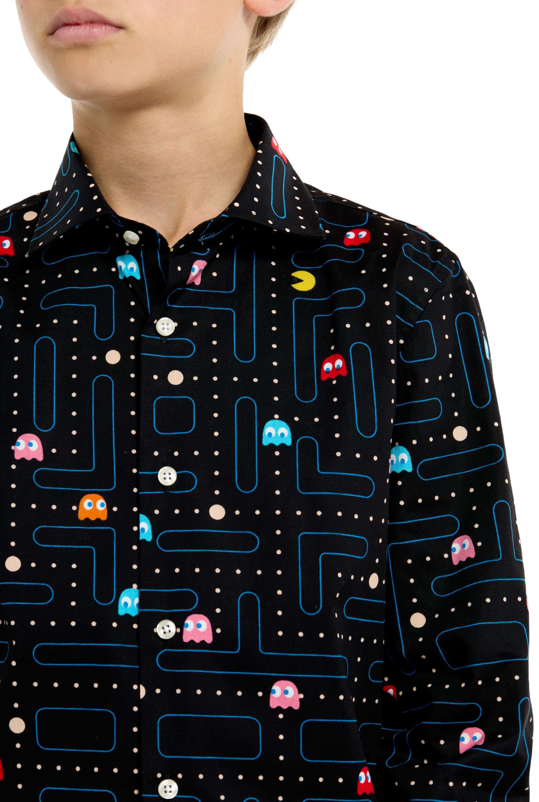 OppoSuits Teen Boys Super Mario Teen Boys Shirt – Nintendo Outfit – Langarm