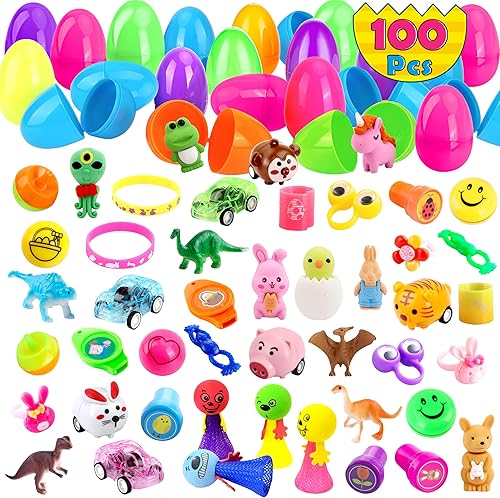 100 huevos de Pascua prerrellenos con juguetes novedosos prémium para regalos de fiesta temática de Pascua, caza de huevos de Pascua, relleno de disponible en Yaxa Colombia