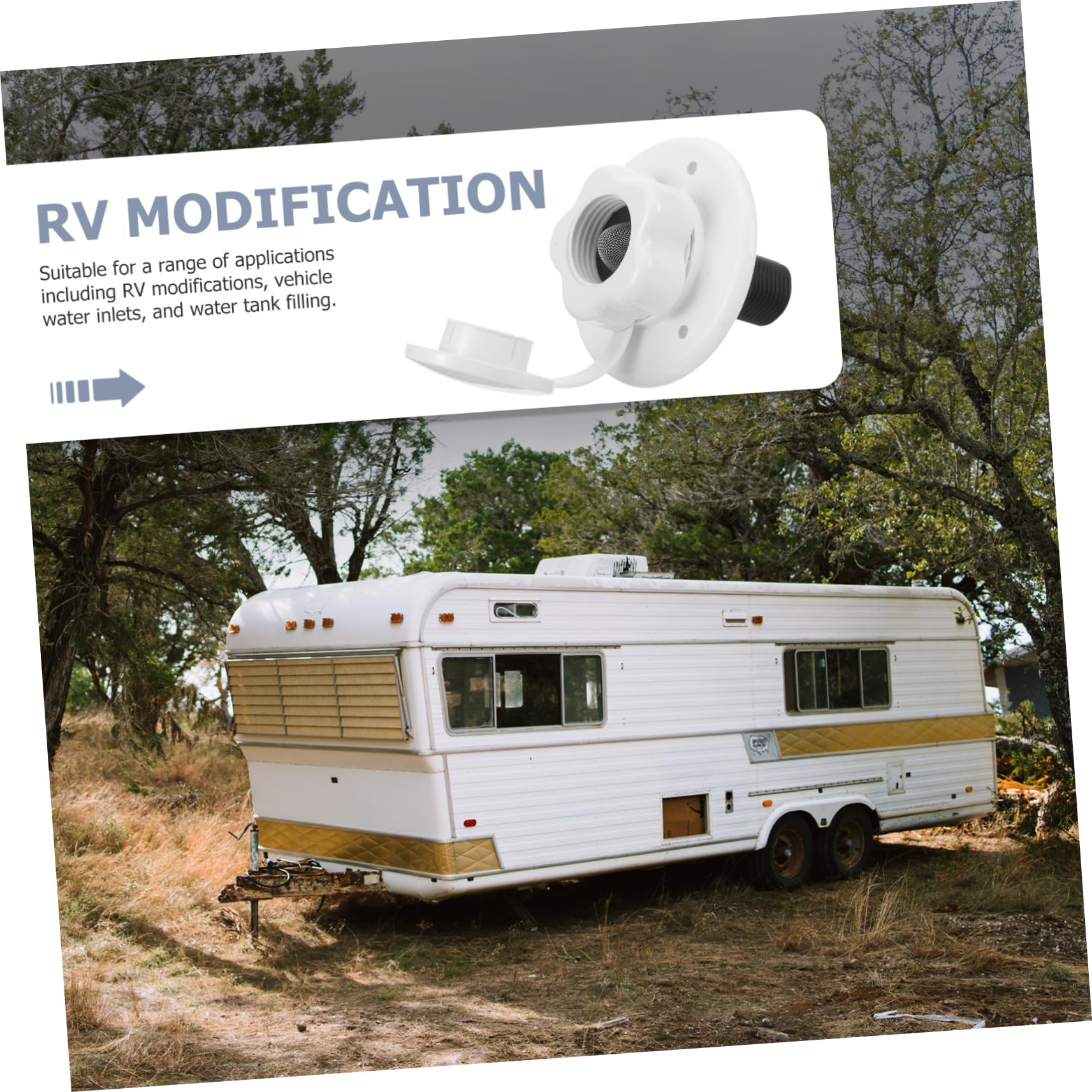 OUNONA 4pezzi Rv Water Inlet Valvola Antiriflusso Raccordo Per Camper e Veicoli Facile Installazione Riempimento Serbatoi Per Modifiche Camper