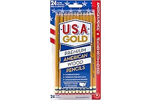 THE WRITE DUDES Pre-Sharpened U.S.A. Gold Pencils