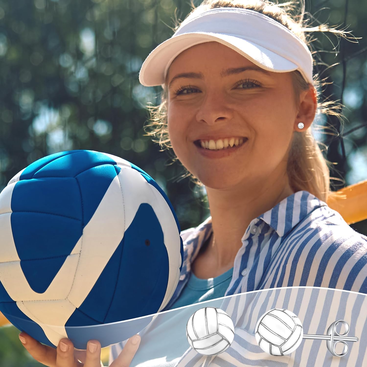 Sport Earrings for Women, Easter Basket Stuffers Cute Soccer Softball Basketball Volleyball Gifts for Girls, Hypoallergenic Sport Accessories with Card as Game Day Gifts for Fans Daughter - Image 5