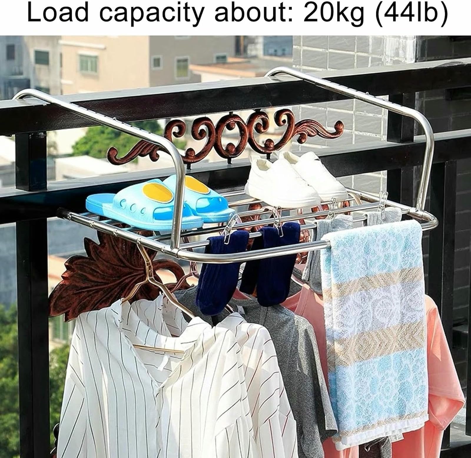 Stendibiancheria, stendibiancheria Multifunzionale Regolabile, stendibiancheria in Acciaio Inossidabile per Interni ed Esterni (70 cm)