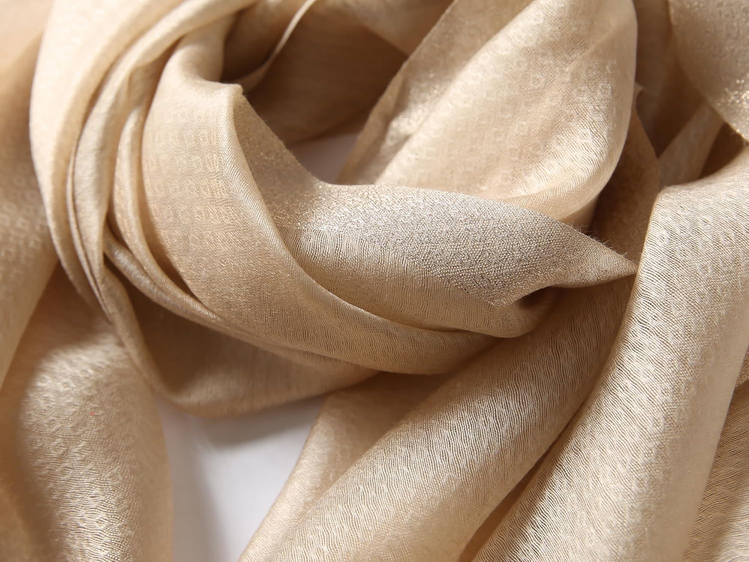 Jeelow Silk Wool Floral Fashion Scarf Shawl Wrap Lightweight Sheer For Women Floral Embroidery Wedding Party Prom - Image 2