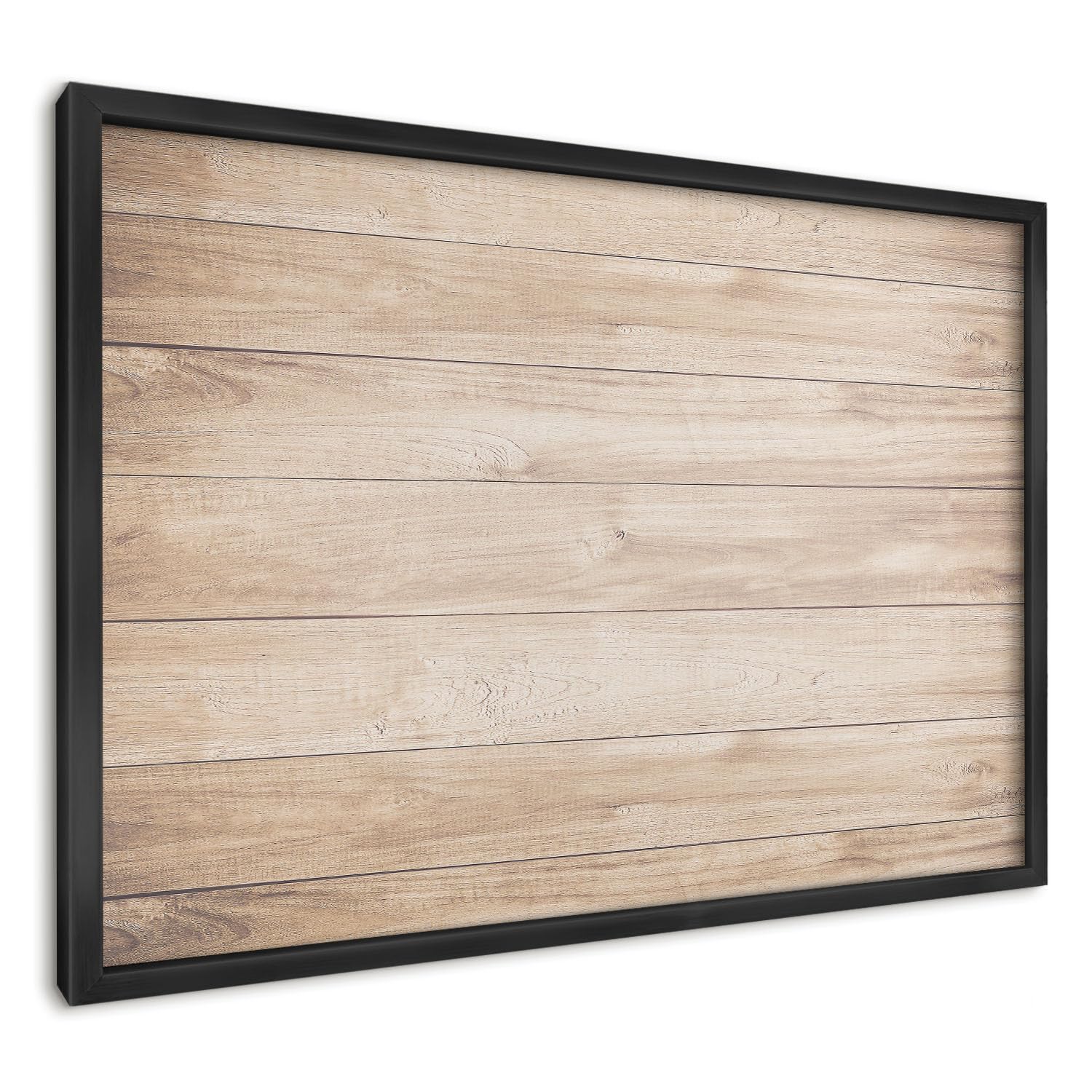 Magnetboard 60x40 cm | mit Schwarzem Rahmen | Holzbretter