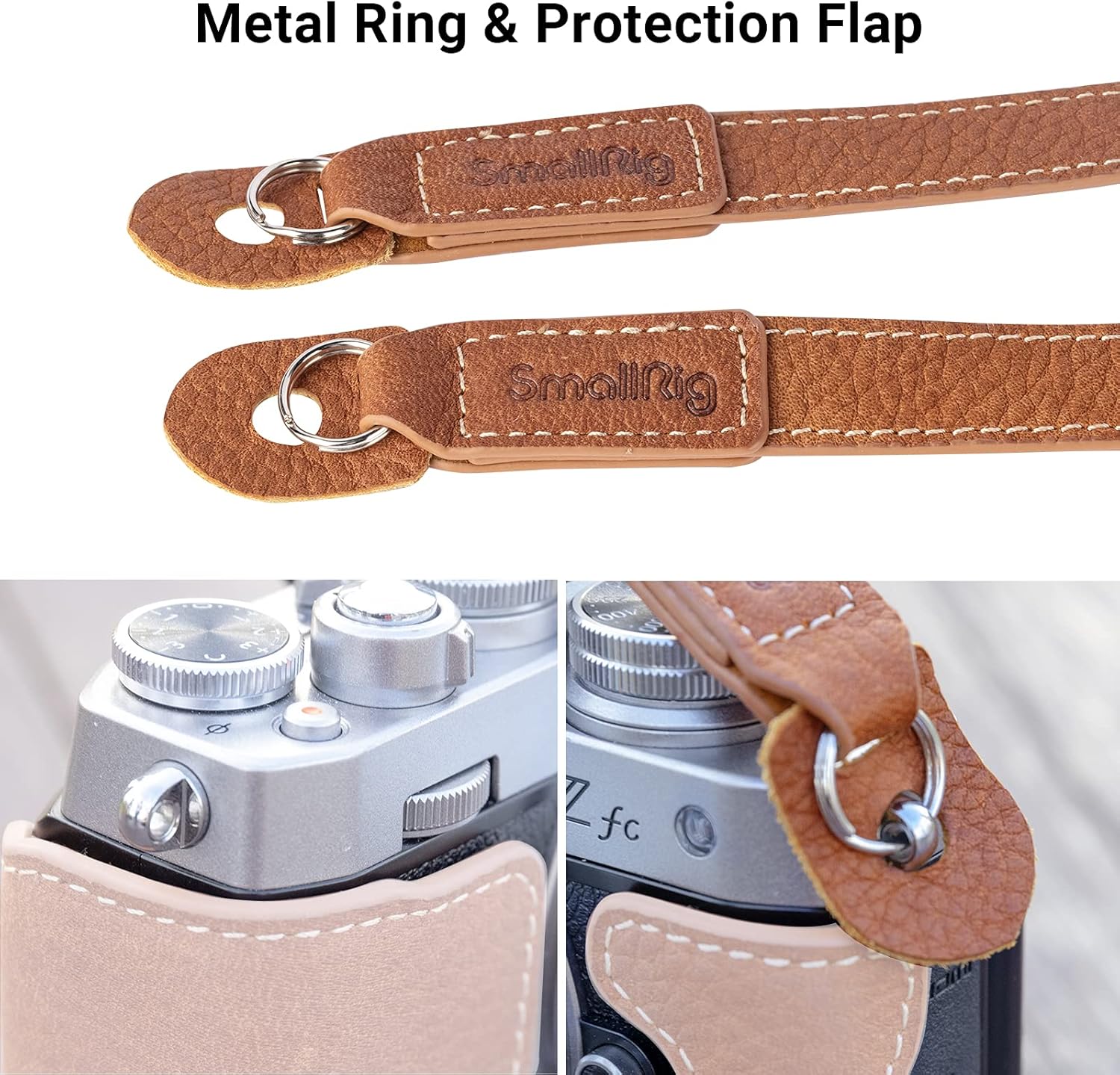 SMALLRIG Leather Camera Strap, Vintage Brown Genuine Leather Neck Shoulder Camera Strap for Canon, for Nikon, for Pentax, for Sony, for Fujifilm and for Digital Camera - 3485 - Image 4