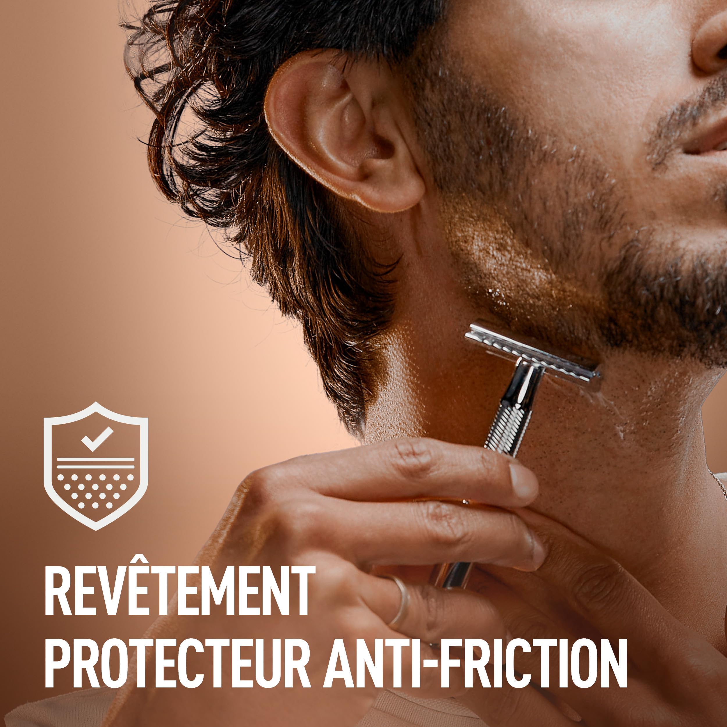 King C. Gillette Lames de Rasoir de Sureté Homme, Pack de 100 en Métal | Recharges en Acier Inoxydable Revêtues de Platine, Rasage de Barbe à la Définition des Contours