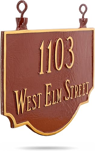 Miniatura 3 de 26 opciones de color disponibles doble cara colgante Vanderbilt de dos líneas de señal de dirección placa de aluminio recubierto de polvo