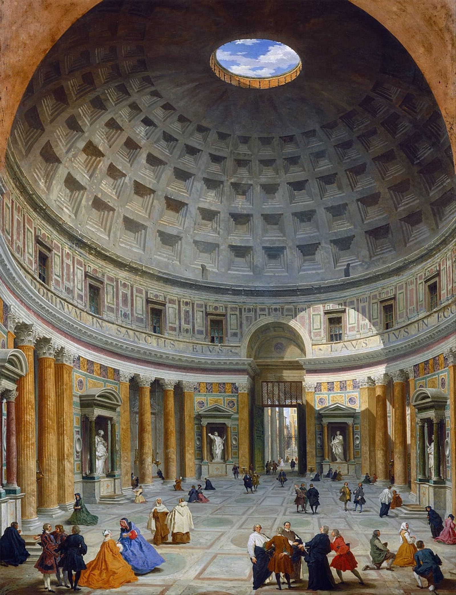 POSTERIIk Famous Print Pop Art Wall Art Graffiti Interior of the Pantheon by Paolo Pannini Art Prints for Home Decor 60x90cm
