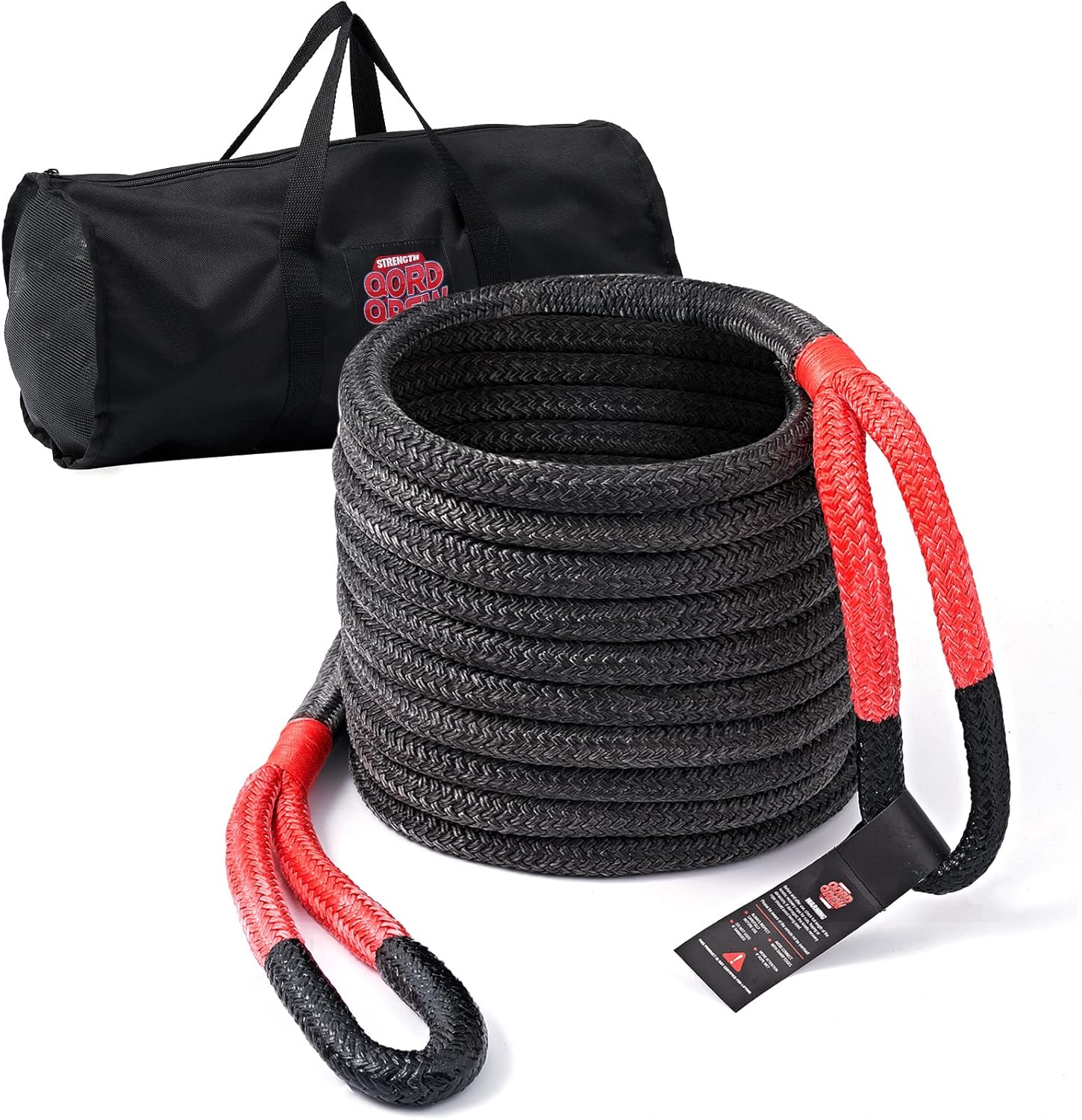 Tow Rope Recovery Strap 20 ft x 7/8 in, 28600lbs