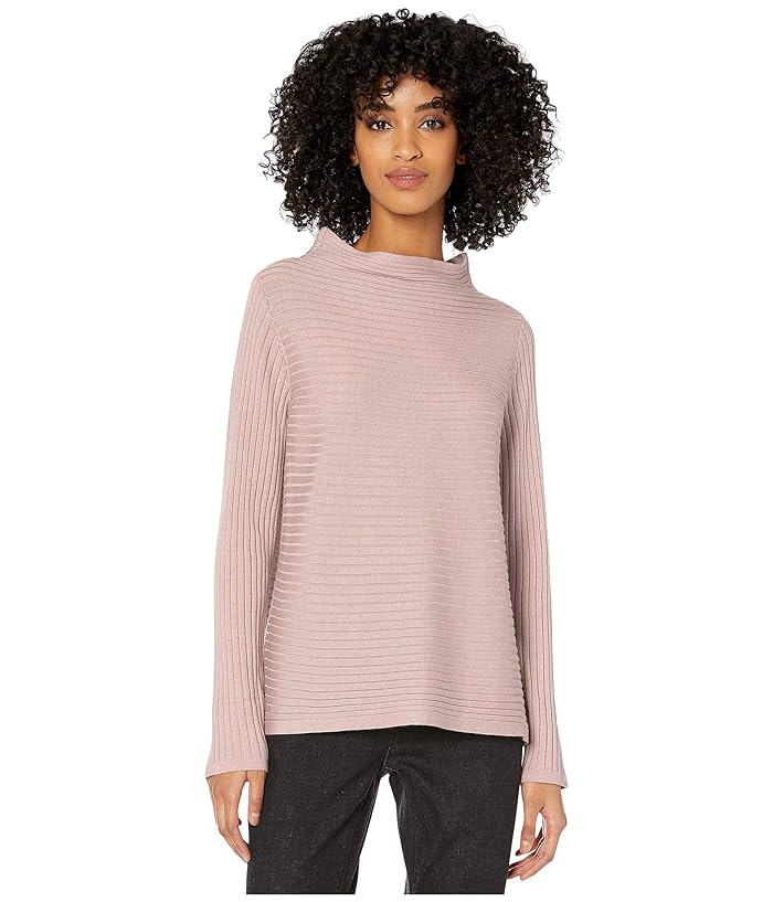 Eileen Fisher  Funnel Neck Top (Sugarplum) Womens Sweater