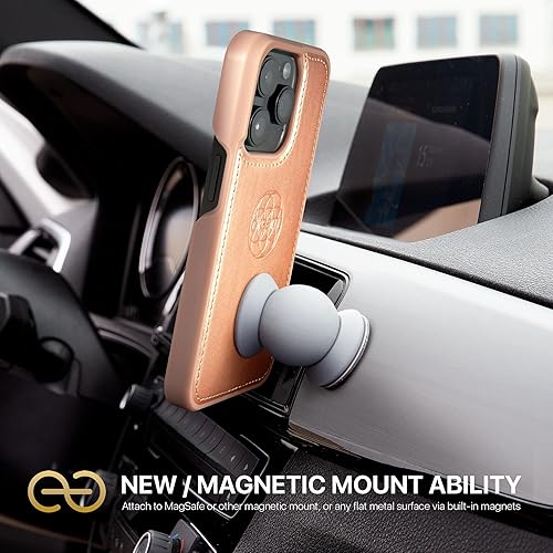 Miniatura 5 de Dreem Fibonacci - Funda tipo cartera para iPhone 15 Pro, 2 en 1, a prueba de golpes, funda MagSafe y desmontable de cuero vegano de lujo con