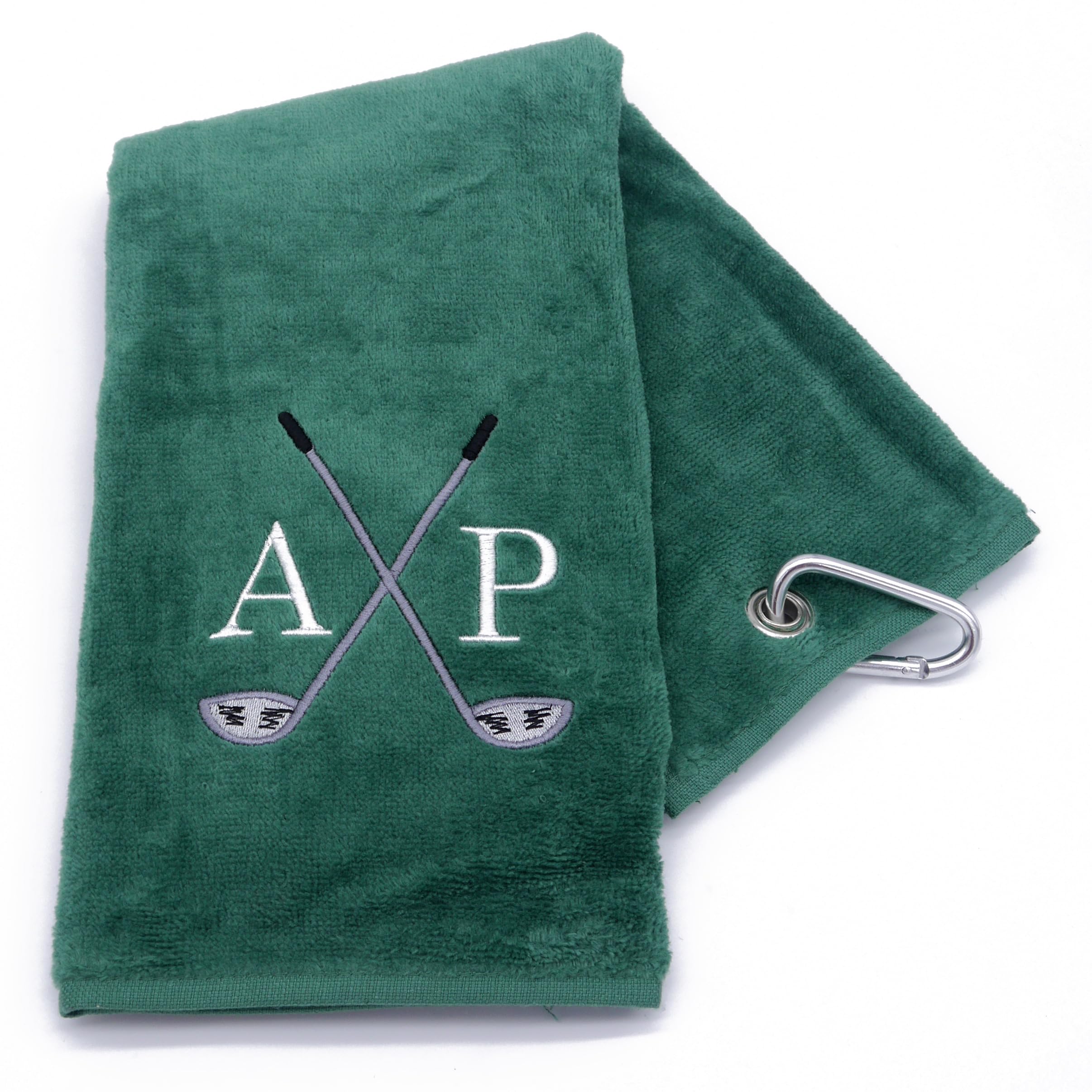 The T-Shirt Barnicle Personalised Embroidered Golf Towel, Green — image 1