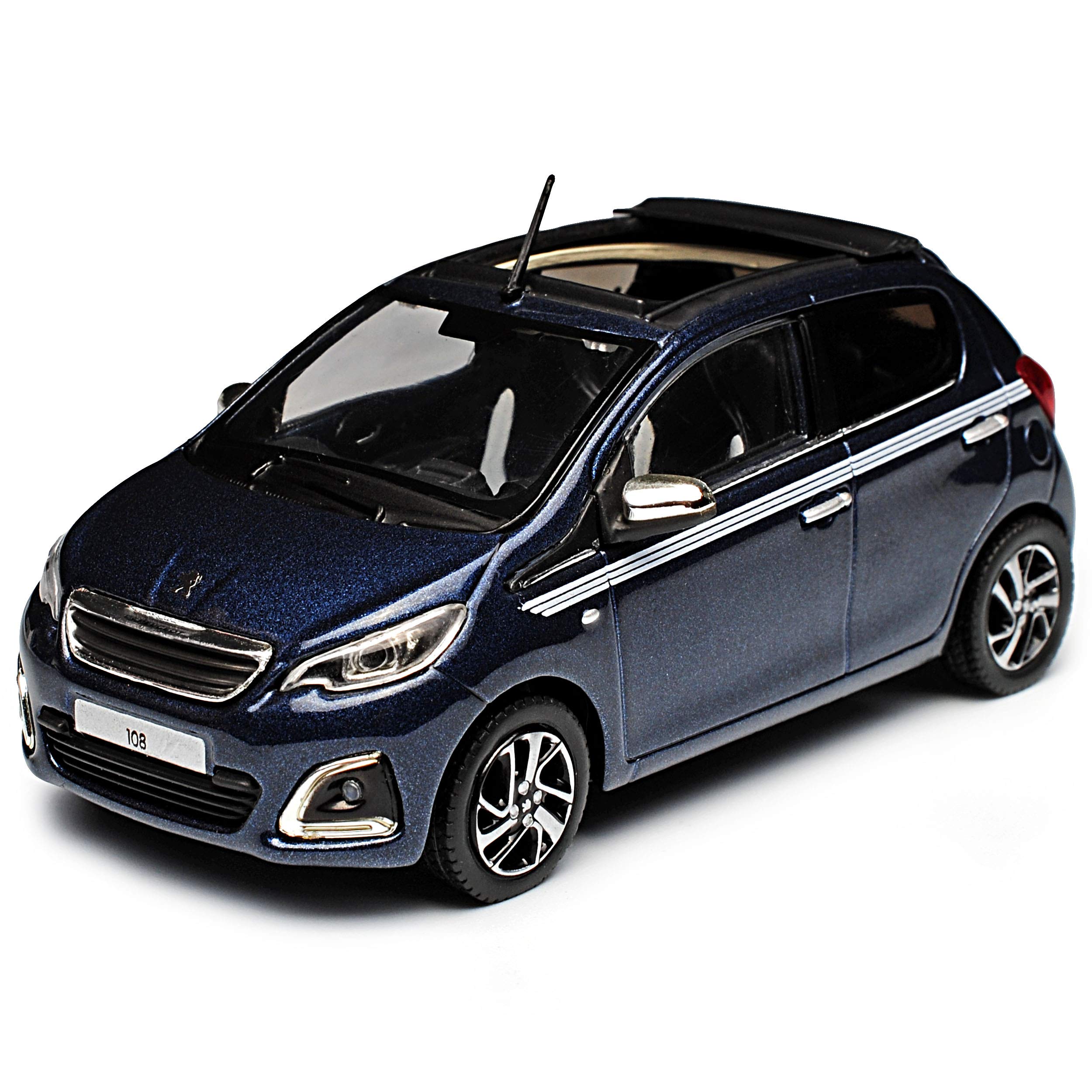 Peug. 108 Top! Smalt Blau Grau Ab 2014 1/43 Norev Modell Auto