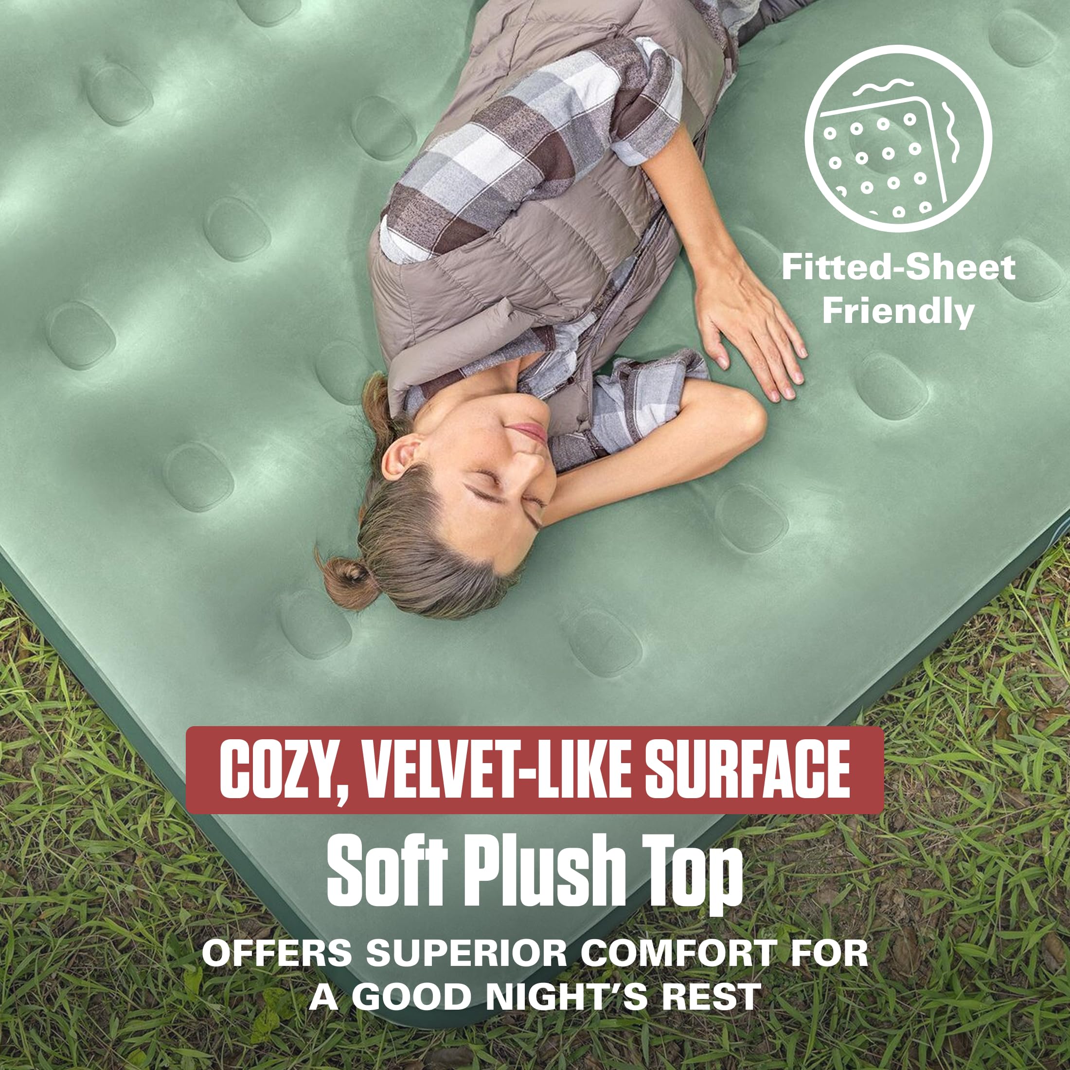 Coleman Matelas Gonflable Quickbed Queen de 25,4 cm | pour intérieur et extérieur