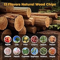 Vista 3 de Ahumador de Cócteles con Virutas de Madera, 12 Sabores: Manzana, Roble, Pera, Cereza, Haya, Nogal, Sakura, Melocotón, Ciprés, Mezquite, Pacana