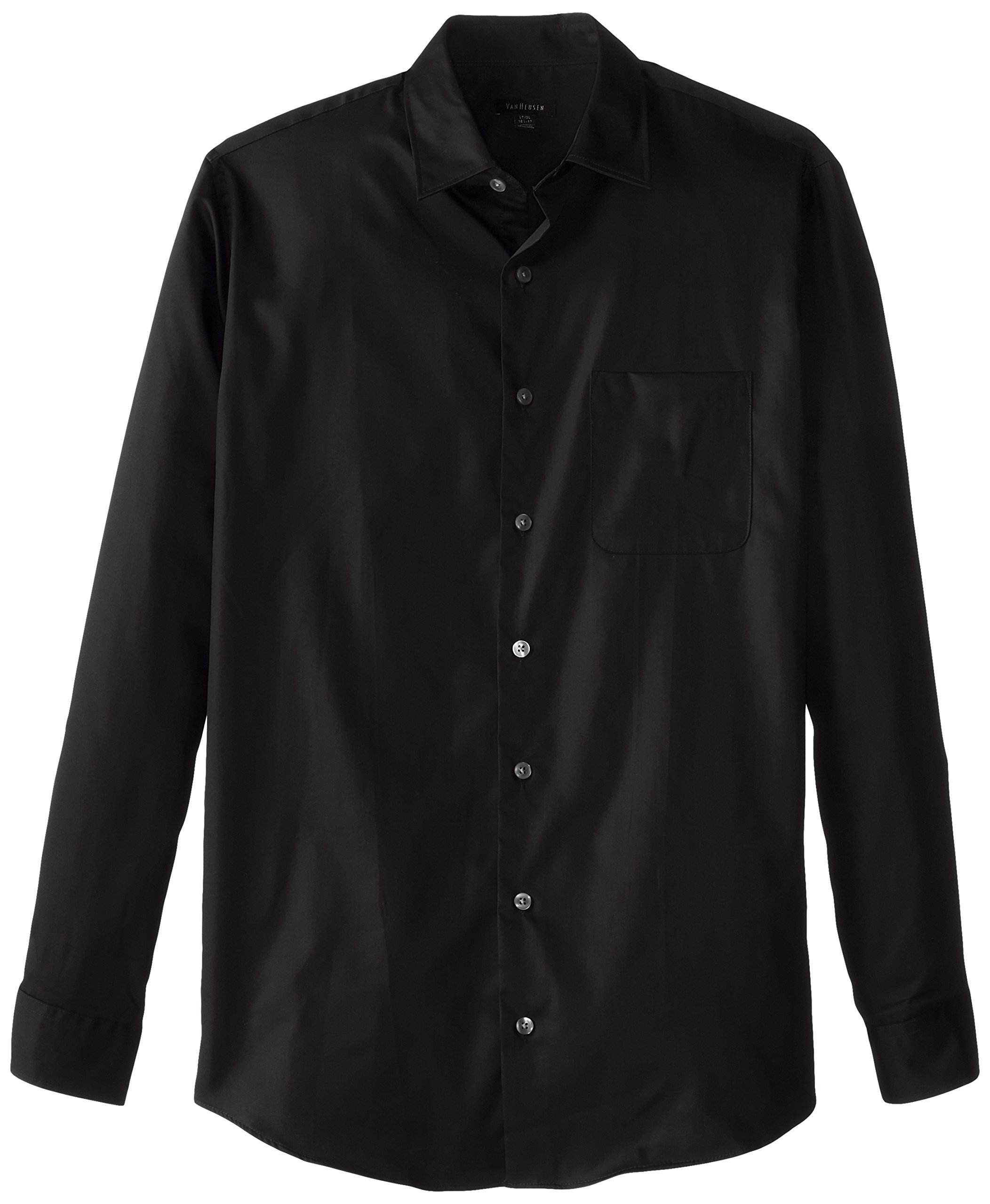 Van Heusen Men's Big and Tall Solid Sateen Button Down