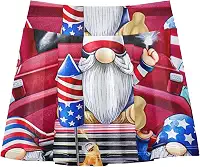 Saias de tênis infantis gnomos bandeira americana shorts atléticos meninas saia de torcida ginástica 4t
