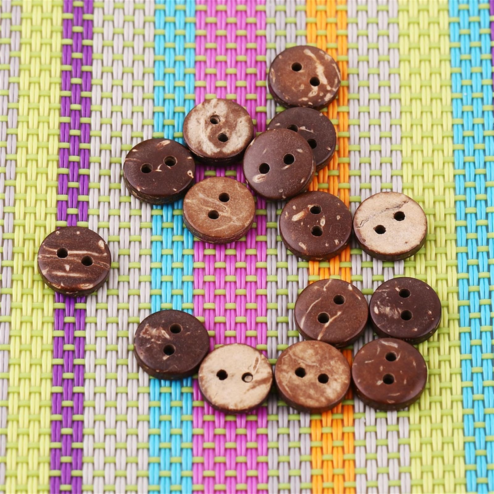 400pcs Wooden Buttons Coconut Shells Brown Buttons 2 Holes for Clothes Crafts 10mm, #304 - Image 3