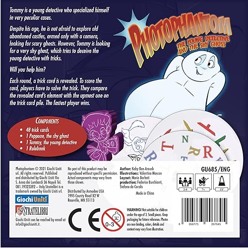 Miniatura 4 de Juego de mesa Photophantom | Juego de estrategia con temática de fantasma espeluznante | Juego de detectives | Divertido juego familiar para niños y