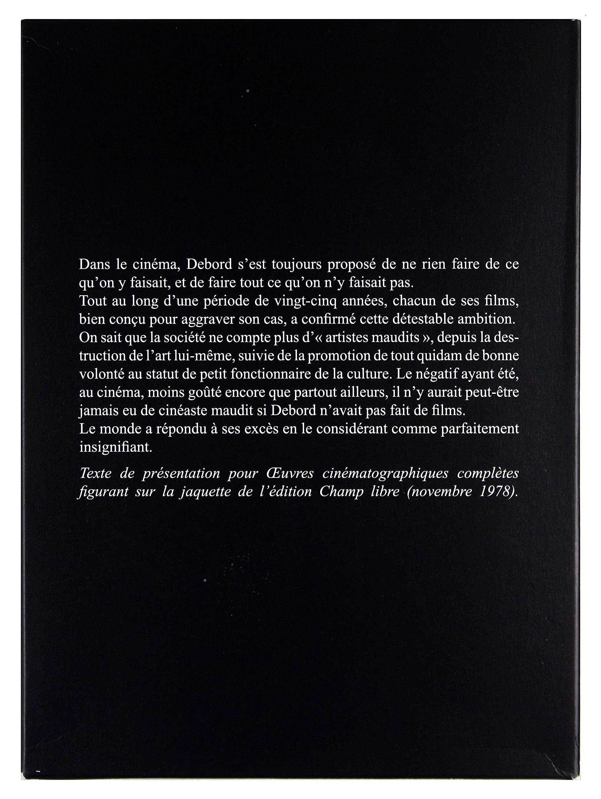 Coffret Guy Debord contre le cinéma