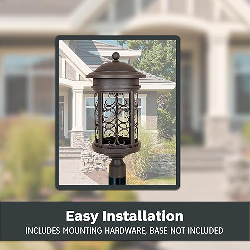 Miniatura 5 de Designers Fountain 31136-ORB Ellington-DS - Farol de poste para exteriores, 23 pulgadas de alto, bronce aceitado