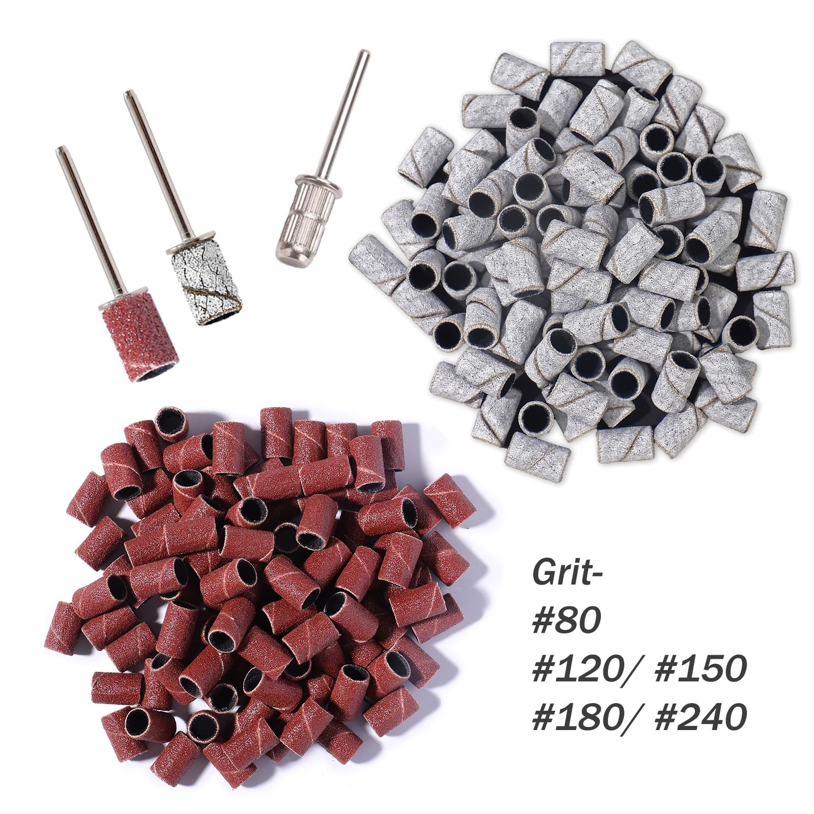 Lijas para Uñas Máquina for uñas, brocas for el cuidado de los pies, pulido, manicura, quitaesmalte gel, herramientas repuesto, cortador(3 Sizes 100pcs)