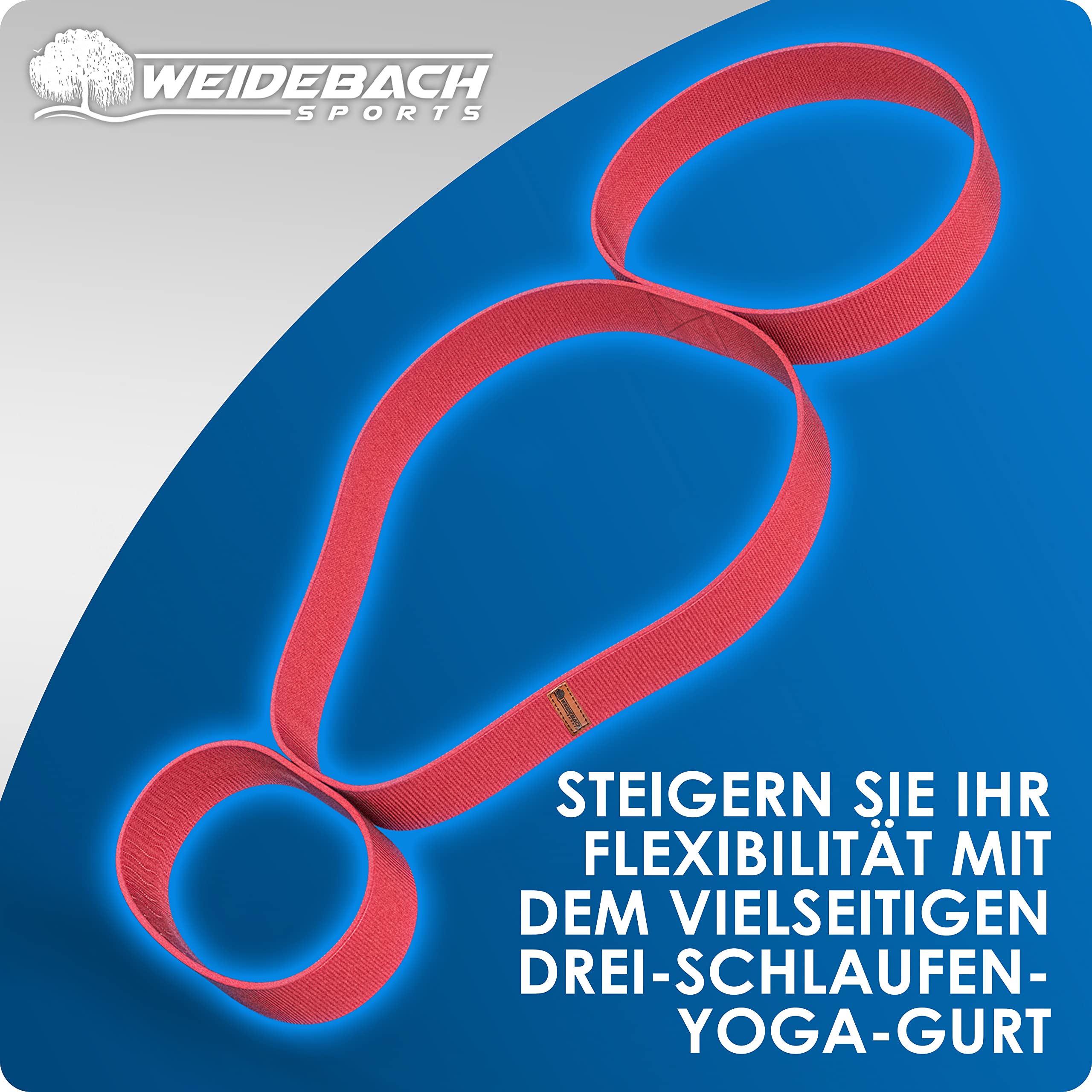 Yogagurt & Anti-Rutsch Set - 100% Baumwolle Dehnungsschlaufe Mit Klebestreifen