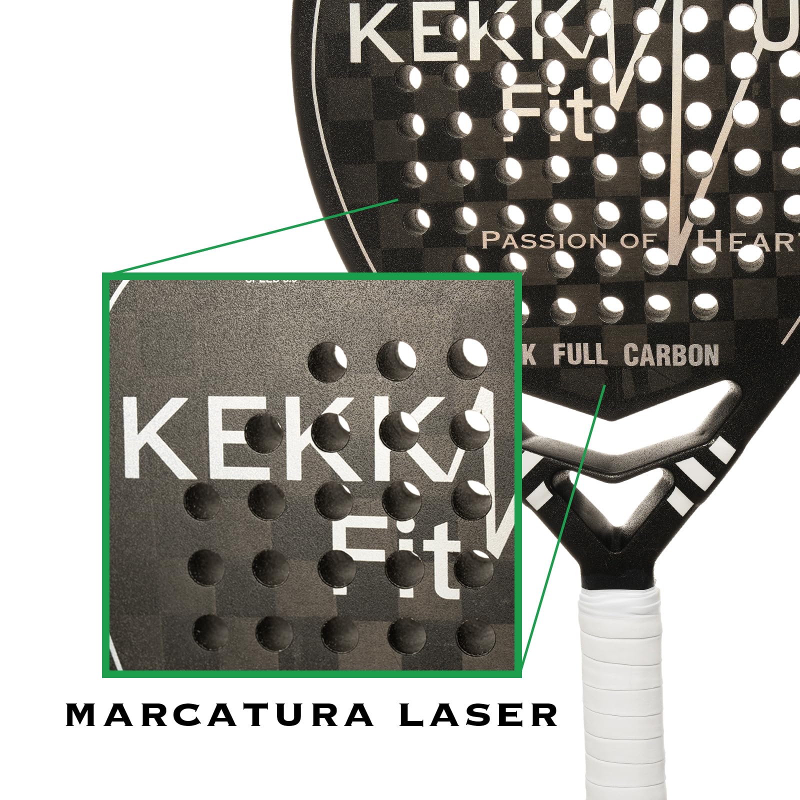 Racchetta Da Padel Elite 18K Fibra Di Carbonio, 365g Forma Diamante, Giocatori Esperti, Raquex