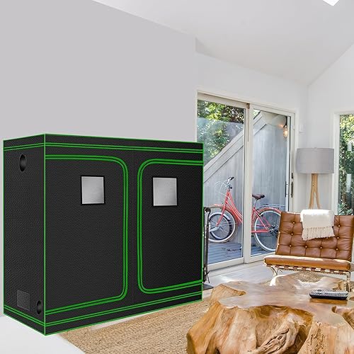 Miniatura 9 de MELONFARM - Tienda para cultivo de hidropónico con tela Mylar 600D, con ventana para observar, bandeja en el suelo y bolsa de herramientas para el