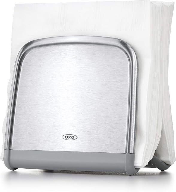 OXO Good Grips Neat Napkin Holder, Inoxidable, Stain Less Steel