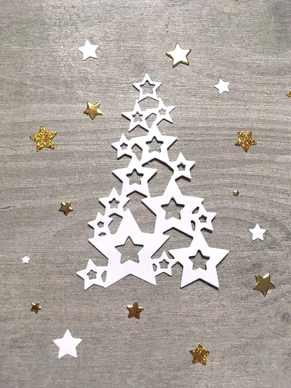 Juego De Troqueles De Corte Estrella De Papá Noel | Plantillas Metálicas Para Manualidades Y Scrapbooking | Acero Al Carbono