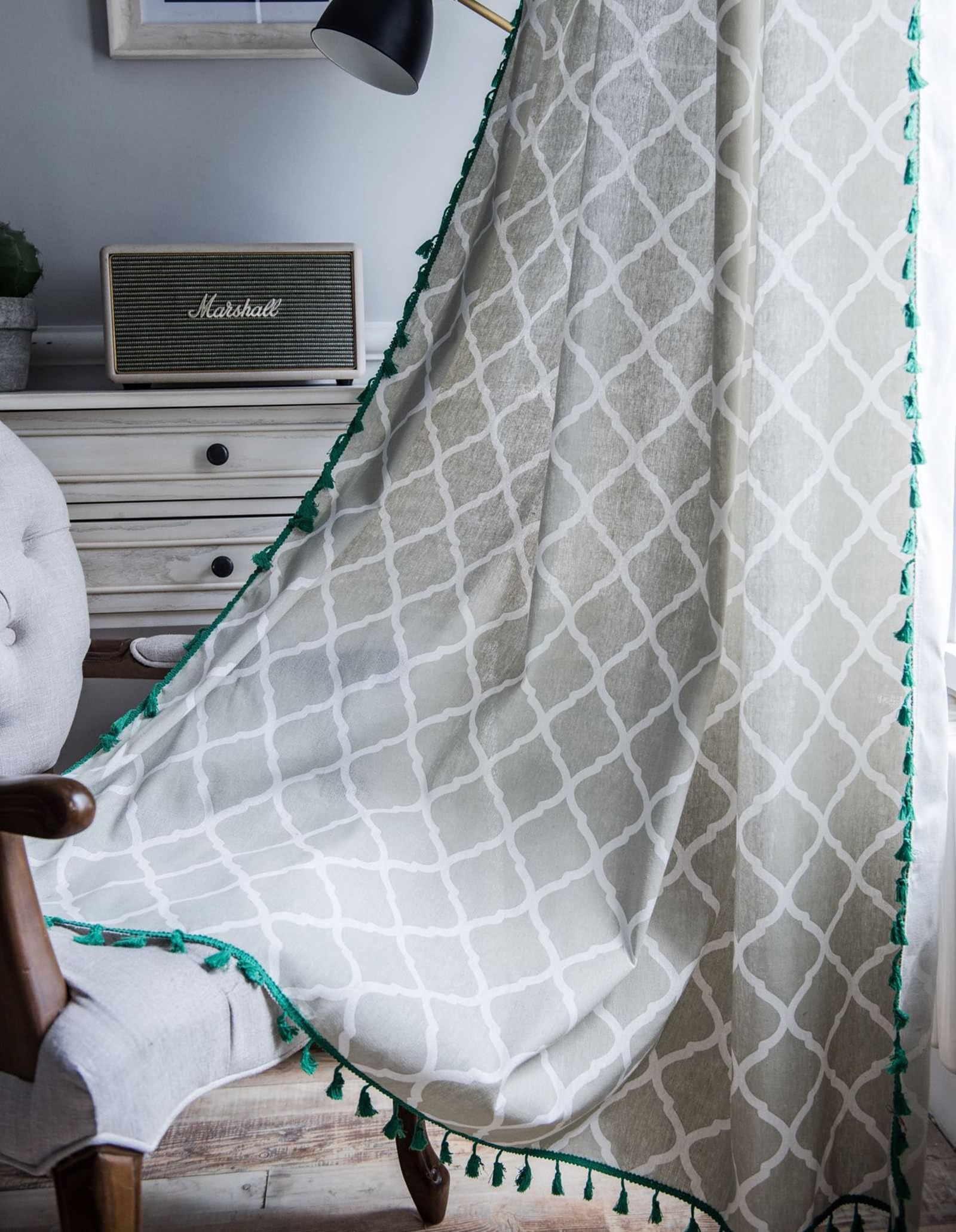 Rideaux occultants de chambre occultation thermique et isolation visuelle en coton