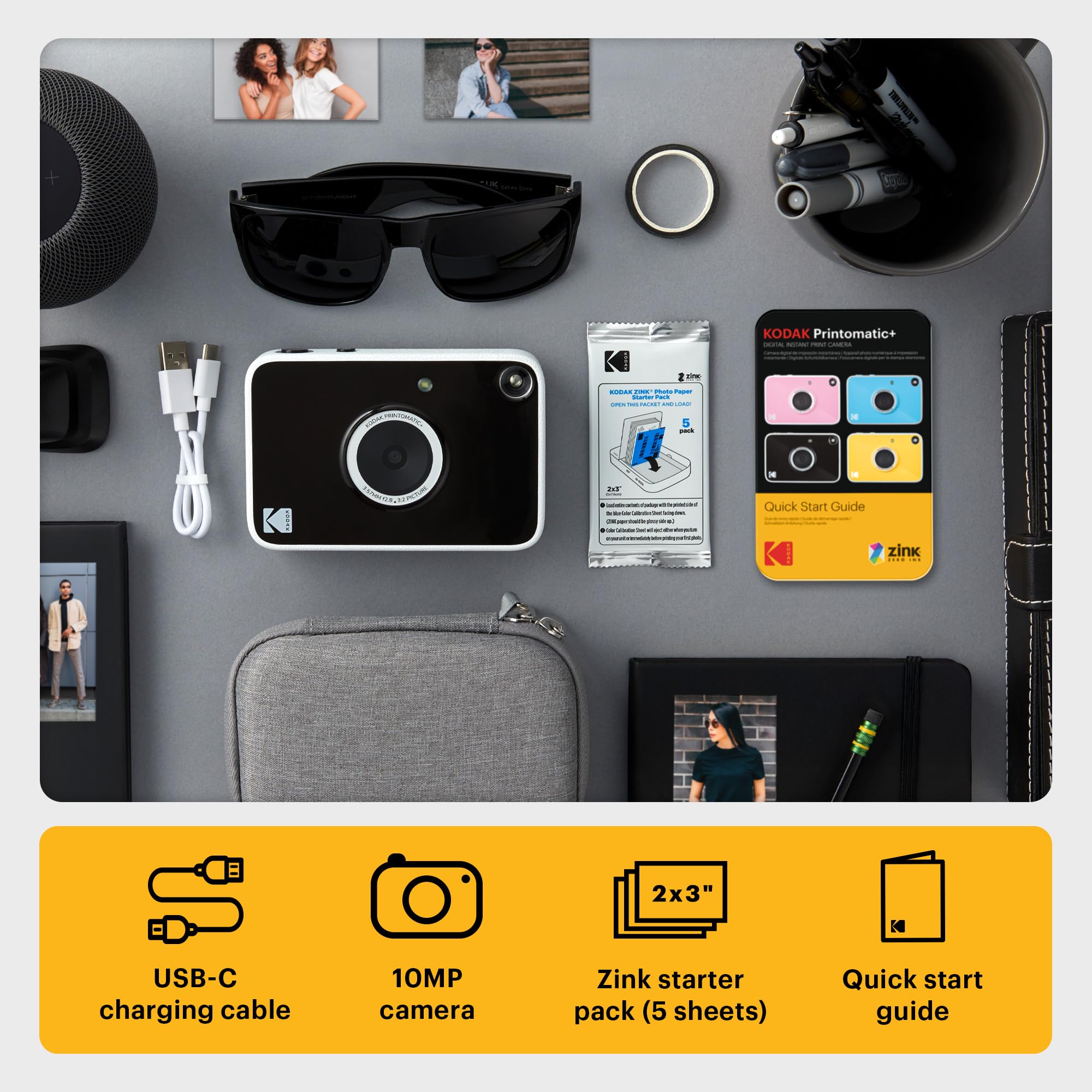 Kodak PRINTOMATIC デジタル インスタント プリント カメラ Amazon.co.jp: Kodak Printomatic+ インスタントプリントデジタル