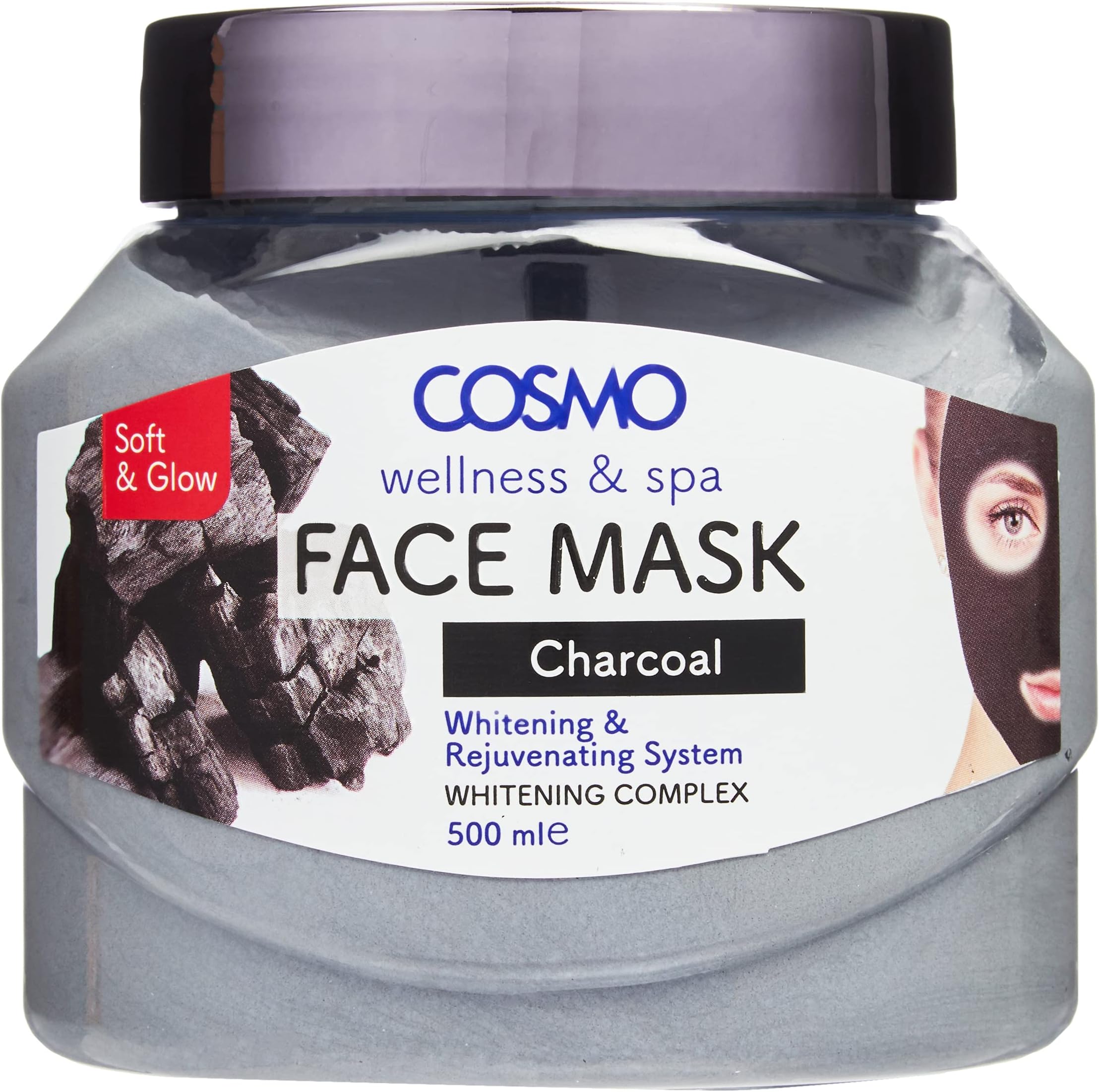 cosmo cosmetics Charcoal Face Mask, 500 ml