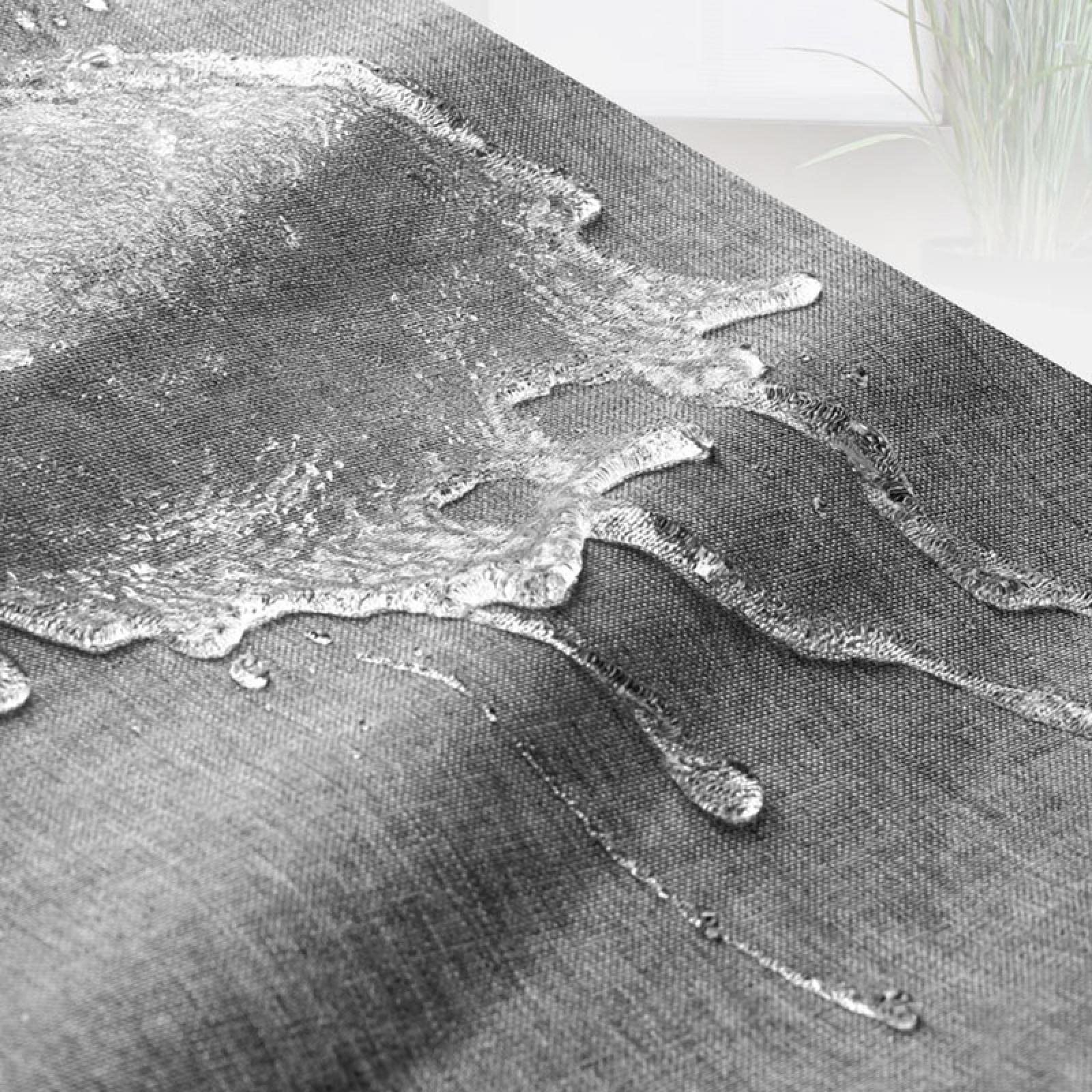 Wasserdichter Duschvorhang aus Leinen und Baumwolle, graue Badezimmervorhänge, einfarbig, Badewannen-Set, große, breite Badeabdeckung mit Haken, 240 x 200 cm (B x H), Duschvorhang