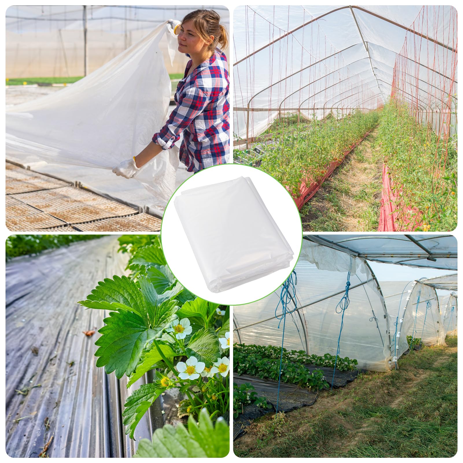 Telo Protettivo Per Giardino 2x10m - Set Con Tessuto Non Tessuto Antigelo E Fogli In Polietilene Trasparente Per Piante, Serre E Agricoltura