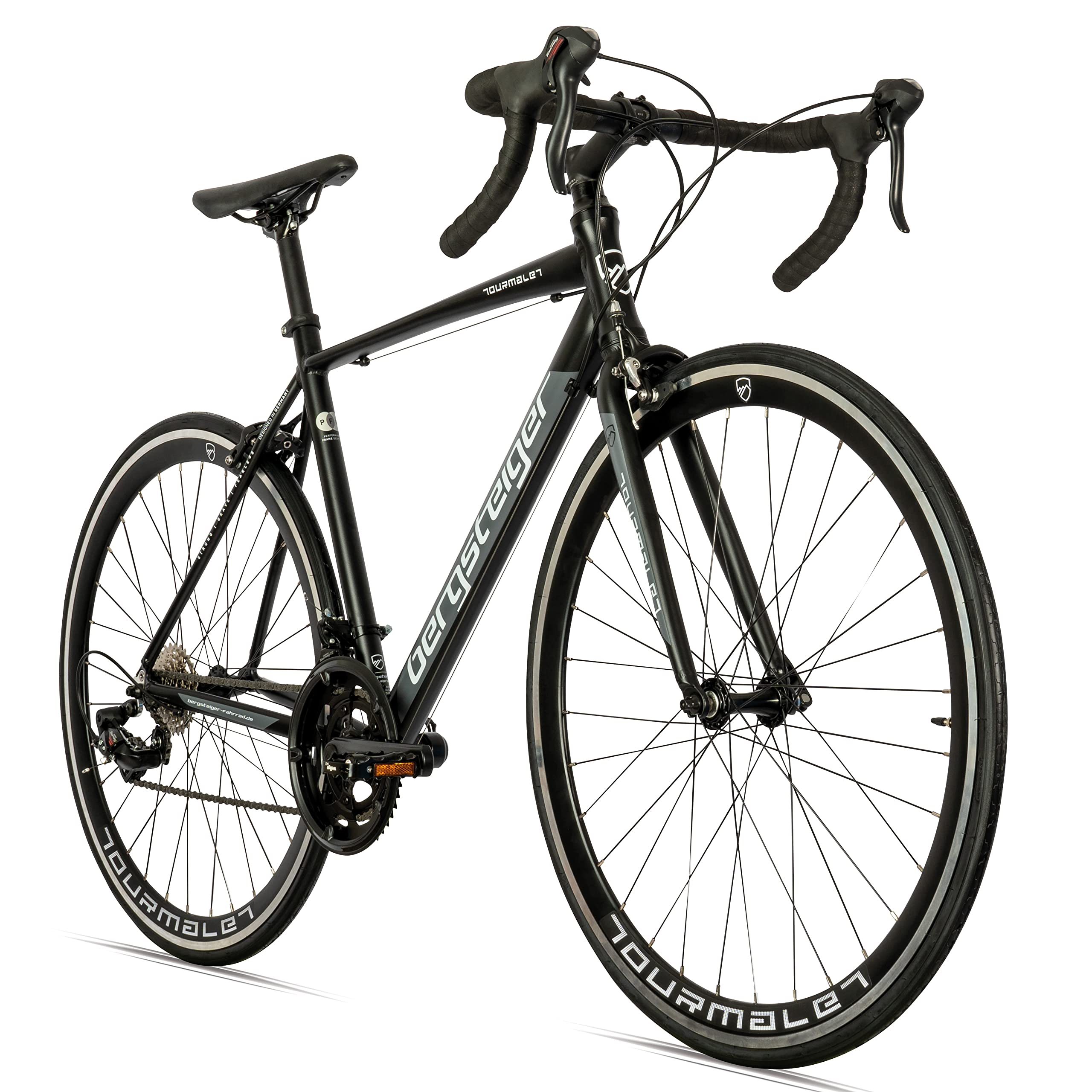 Bergsteiger Tourmalet 28 Zoll Rennrad Gravelbike aus Aluminium | Leichtes 11 kg Damen & Herren Gravel Bike mit 14 Gang Schaltung. Schalthebelsystem ideal ab 170 cm Groesse geeignet.