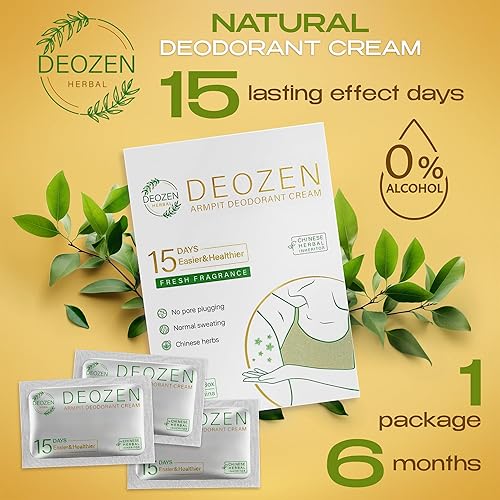 Miniatura 4 de Deozen Crema desodorante axila  Desodorante natural para mujeres y hombres, herbario  Dura hasta 15 días por aplicación