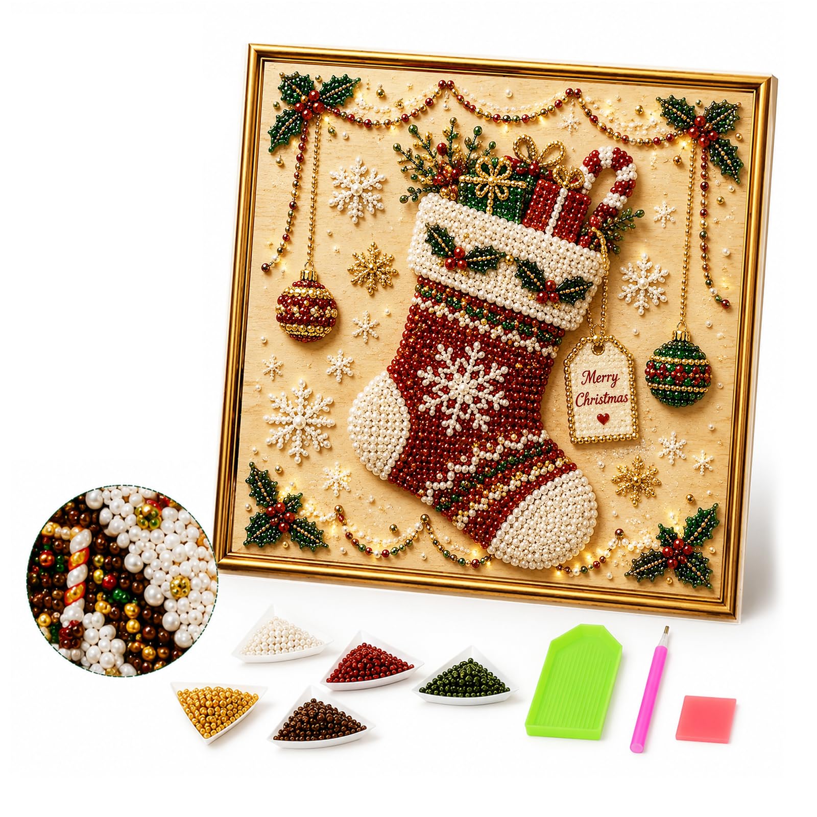 Takuno Adult Christmas Diamond Painting Set Pearl Diamond Art Set