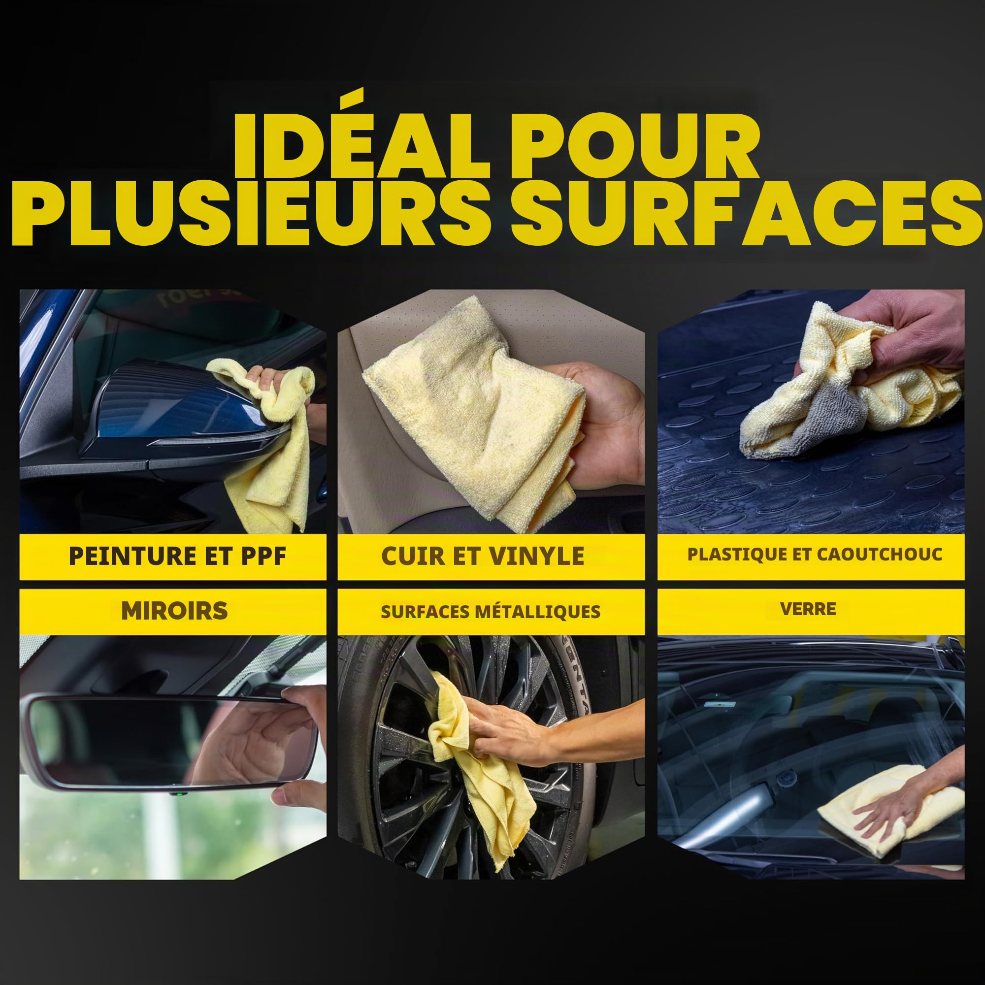 Meguiar's Lot de 3 Chiffons Microfibre Supreme Shine 40 cm X 60 cm
