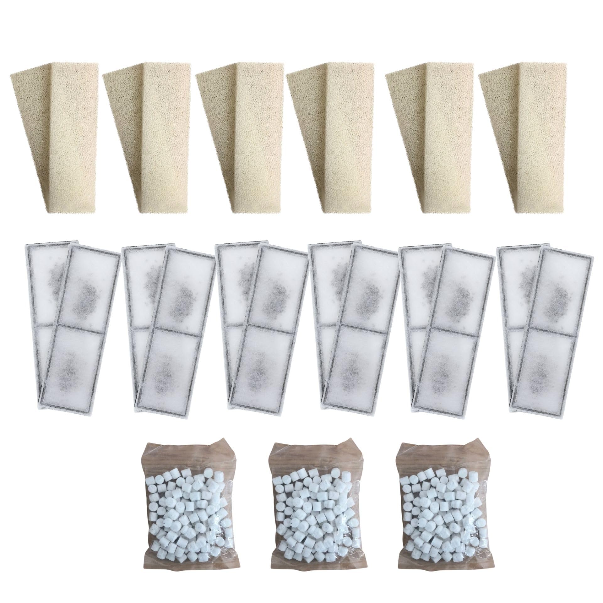 Finest-Filters 12 x Compatible Foam and 12 x Compatible PolyMax ClearMax Phosphate Nitrate Remover Filter Cartridges and 3 x 170g Compatible Biomax to fit Fluval U3 Internal Filter