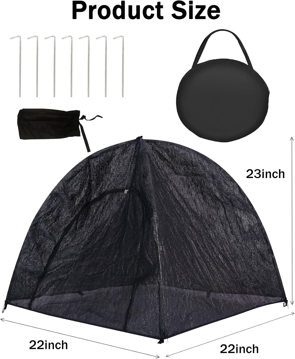 2-Pack Pop Up Plant Shade Tent, Plant Cover, Easy Open Crop Shade Net, 80% Sunshade Cloth, Sun Shade Protection Tent UV Resistant Pest Guard Cover for Outdoor Plants Sun Blocker (22 x 22 x 23 Inch)
