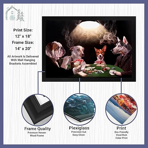 Miniatura 2 de Lost Cabin Dogs Playing Poker Series por Cassius Coolidge  Impresión sin marco  Reproducción de pinturas de obras de arte finas  Póster enmarcado de