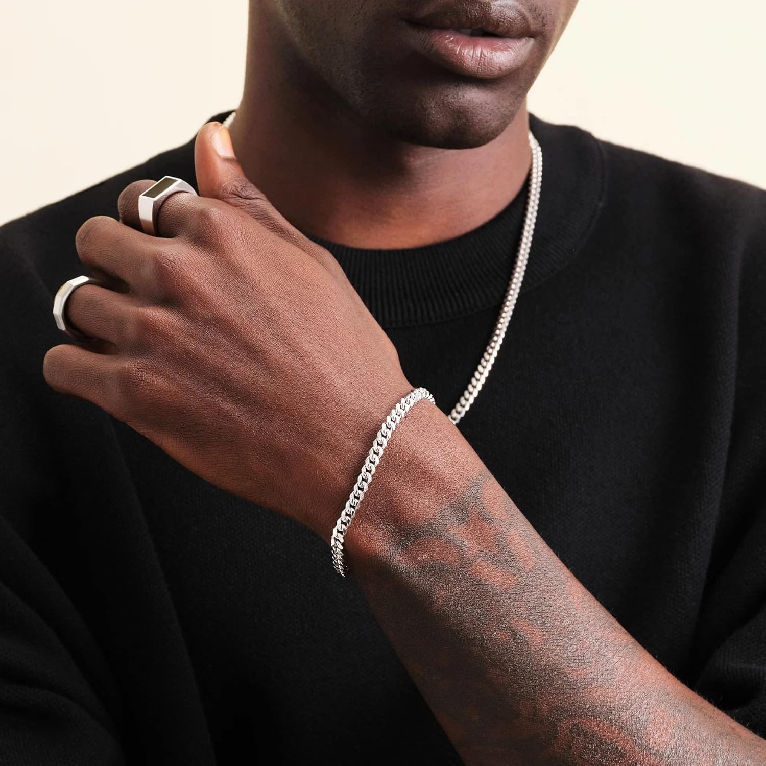 4mm 6mm Miami Cuban Link Chain 14K REAL Gold Plated 316L Stainless Steel Solid Necklace Bracelet for Womens Mens(Double Safety Clasp, Custom Box and Pouch Packing, Christmas Gift) - Image 5