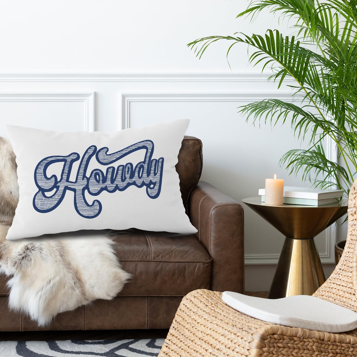 Western Howdy Pillow Cover - Howdy Pillow Cases 12x20, Cowboy Cowgirl Decorations, Vintage Western Decor Decor for Home Bedroom - Image 4